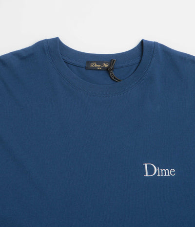 Dime Classic Small Logo Long Sleeve T-Shirt in Midnight Navy