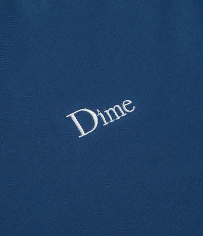 Dime Classic Small Logo Long Sleeve T-Shirt in Midnight Navy