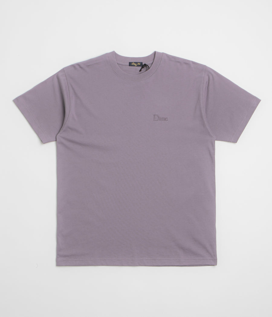 Dime Classic Small Logo T-Shirt in Plum Grey