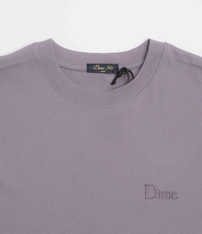 Dime Classic Small Logo T-Shirt in Plum Grey