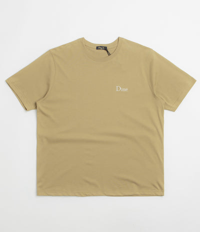 Dime Classic Small Logo T-Shirt in Tan
