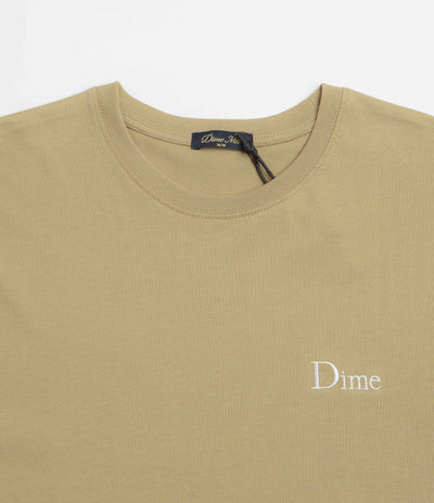 Dime Classic Small Logo T-Shirt in Tan