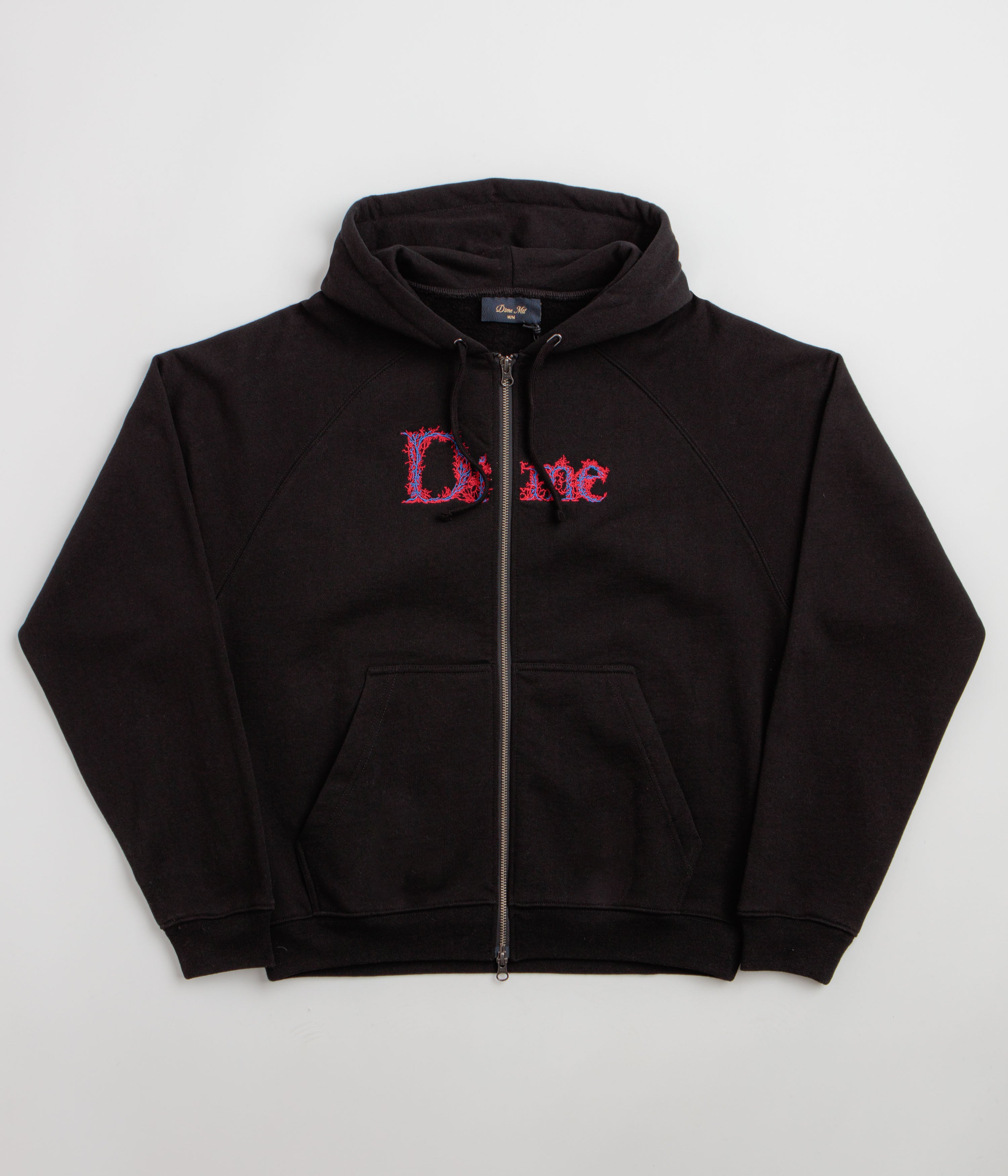 Dime Classic Veins Full Zip Hoodie - Black