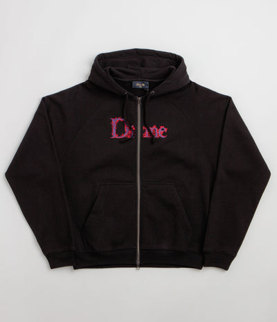 Dime Classic Veins Full Zip Hoodie - Black