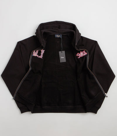Dime Classic Veins Full Zip Hoodie - Black