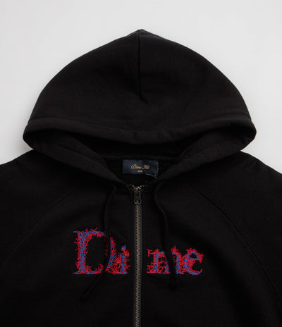 Dime Classic Veins Full Zip Hoodie - Black