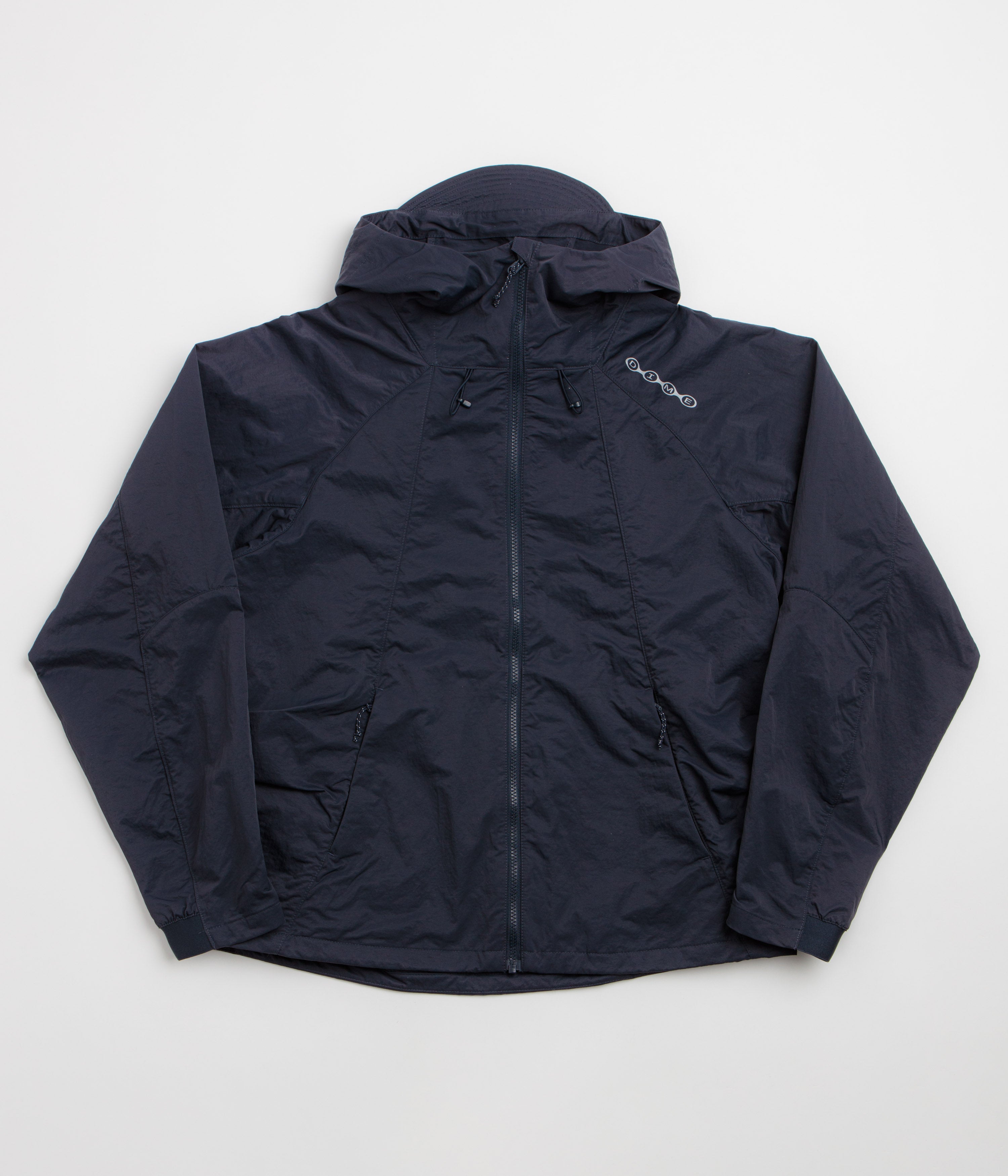 Dime Crinkled Tech Windbreaker Jacket - Dark Navy