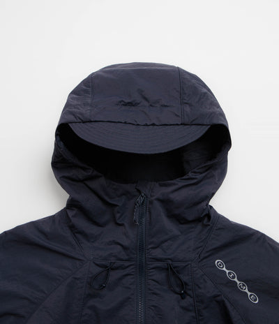 Dime Crinkled Tech Windbreaker Jacket - Dark Navy