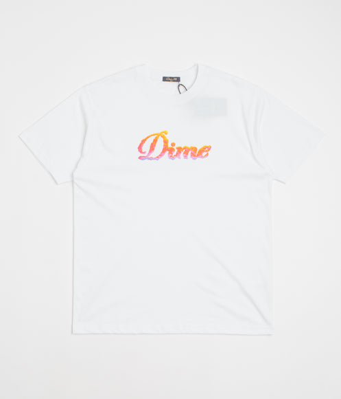 Dime Cursive Cloud T-Shirt - White