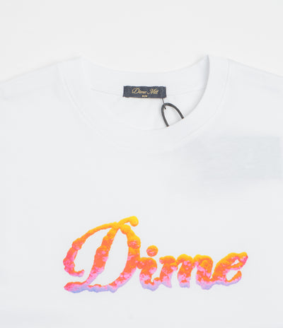 Dime Cursive Cloud T-Shirt in White
