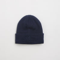 Dime Cursive Fold Beanie in Navy thumbnail