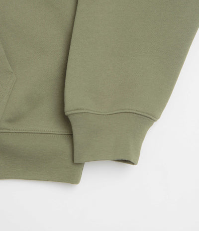 Dime Cursive Full Zip Hoodie in Army Green