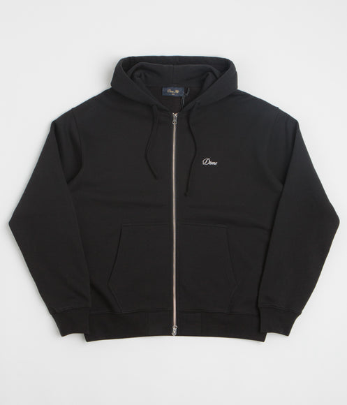 Dime Cursive Full Zip Hoodie - Black