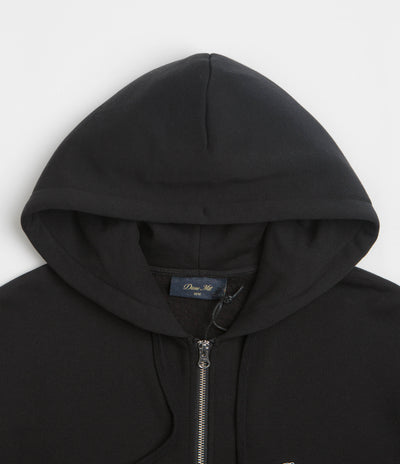 Dime Cursive Full Zip Hoodie in Black