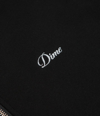 Dime Cursive Full Zip Hoodie in Black