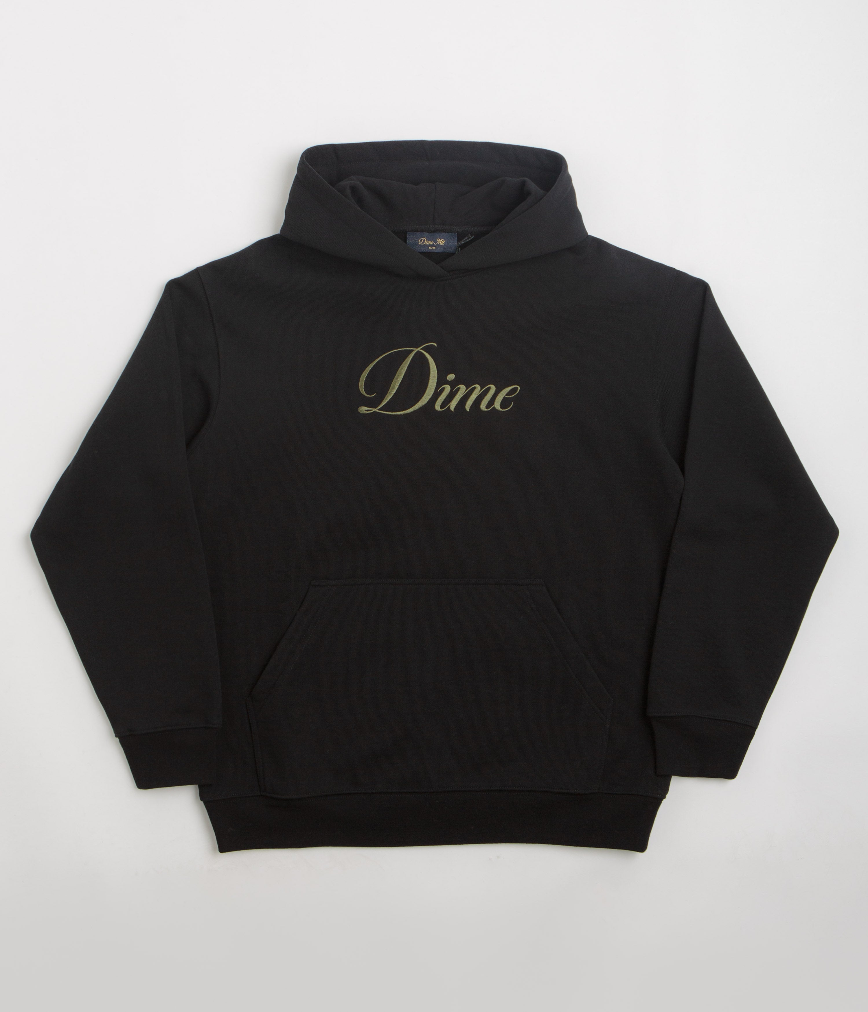 Dime Cursive Hoodie in Black and Gold