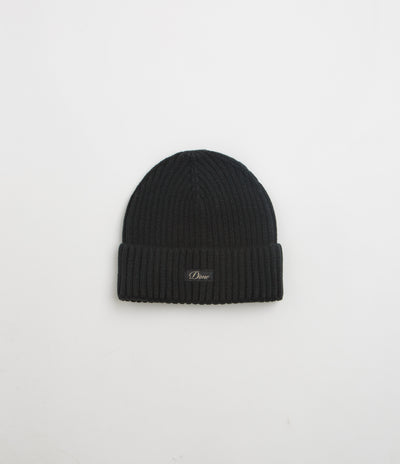 Dime Cursive Rib Beanie - Black