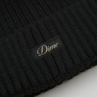 Dime Cursive Rib Beanie - Black thumbnail