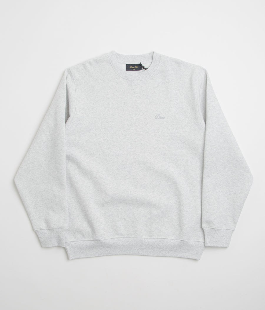 Dime Cursive Small Logo Crewneck Sweatshirt in Ash