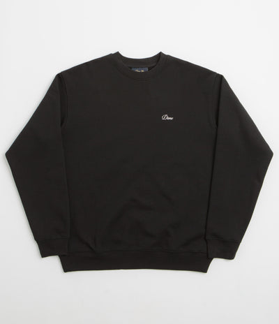 Dime Cursive Small Logo Crewneck Sweatshirt in Black