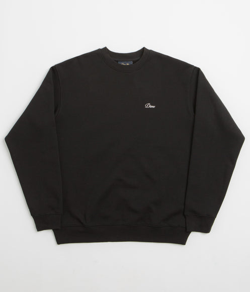 Dime Cursive Small Logo Crewneck Sweatshirt - Black