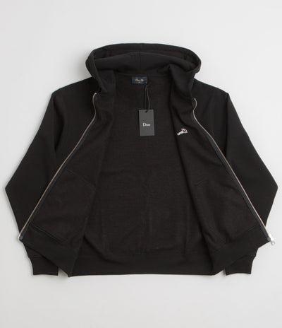 Dime Cursive Small Logo Full Zip Hoodie in Black