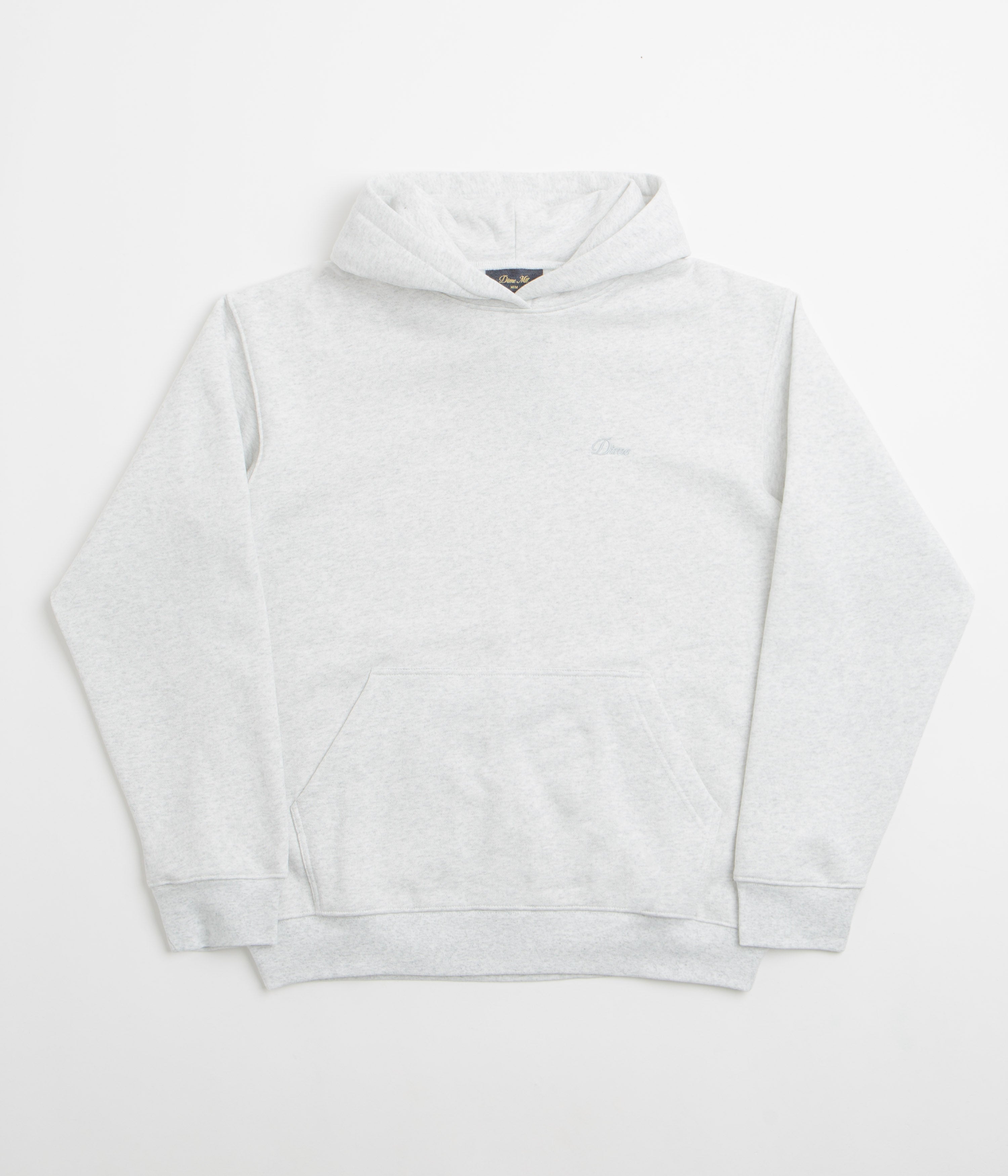 Dime Cursive Small Logo Hoodie in Ash