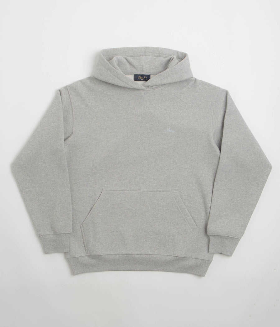 Dime Cursive Small Logo Hoodie in Heather Grey