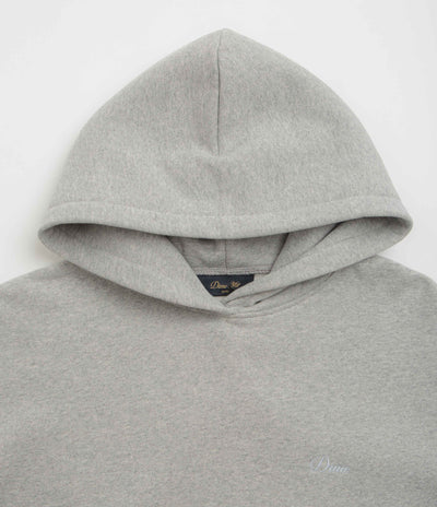 Dime Cursive Small Logo Hoodie in Heather Grey