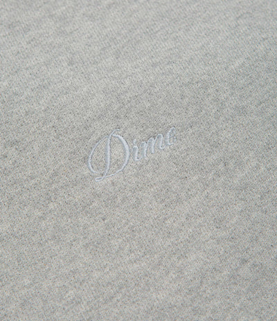 Dime Cursive Small Logo Hoodie in Heather Grey