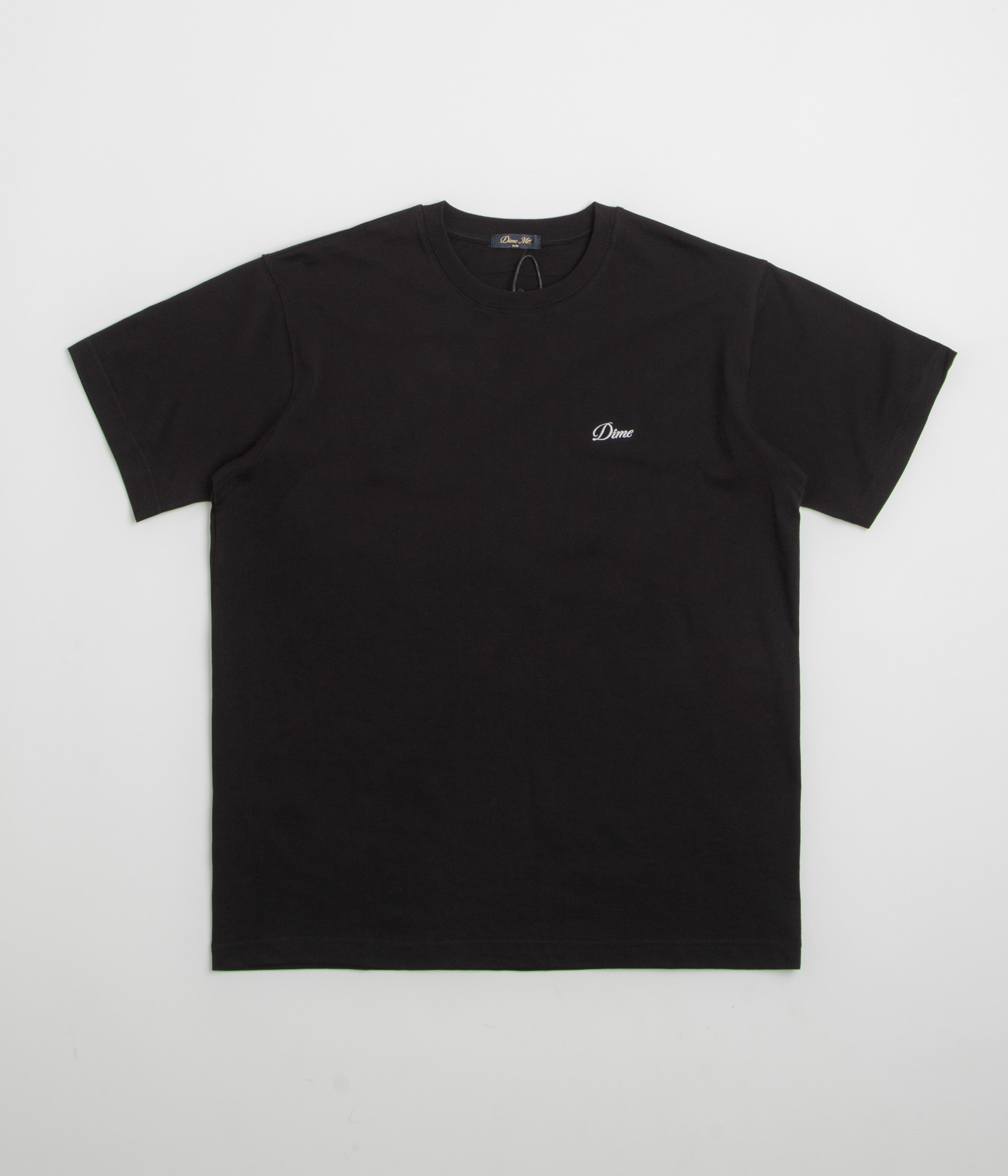 Dime Cursive Small Logo T-Shirt in Black