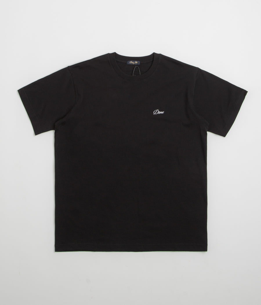 Dime Cursive Small Logo T-Shirt in Black