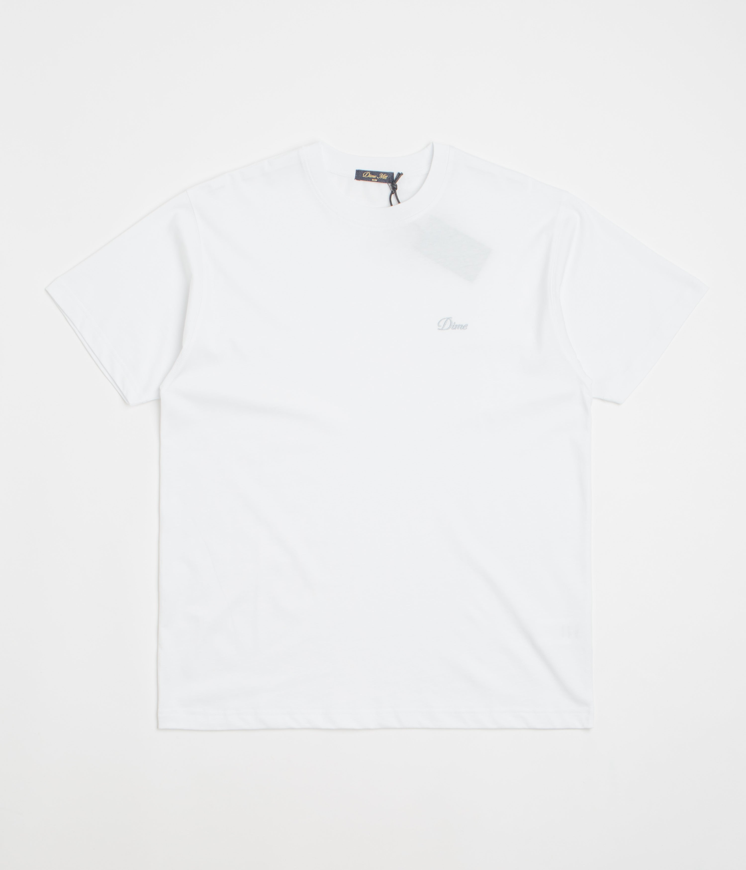 Dime Cursive Small Logo T-Shirt in White