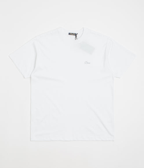 Dime Cursive Small Logo T-Shirt - White