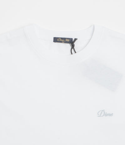 Dime Cursive Small Logo T-Shirt - White