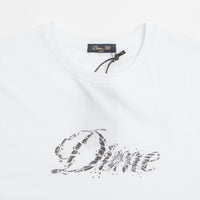 Dime Cursive Smashed T-Shirt in White thumbnail