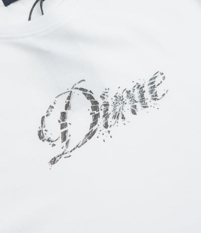 Dime Cursive Smashed T-Shirt in White