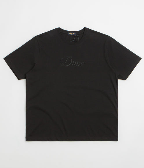 Dime Cursive T-Shirt - Black