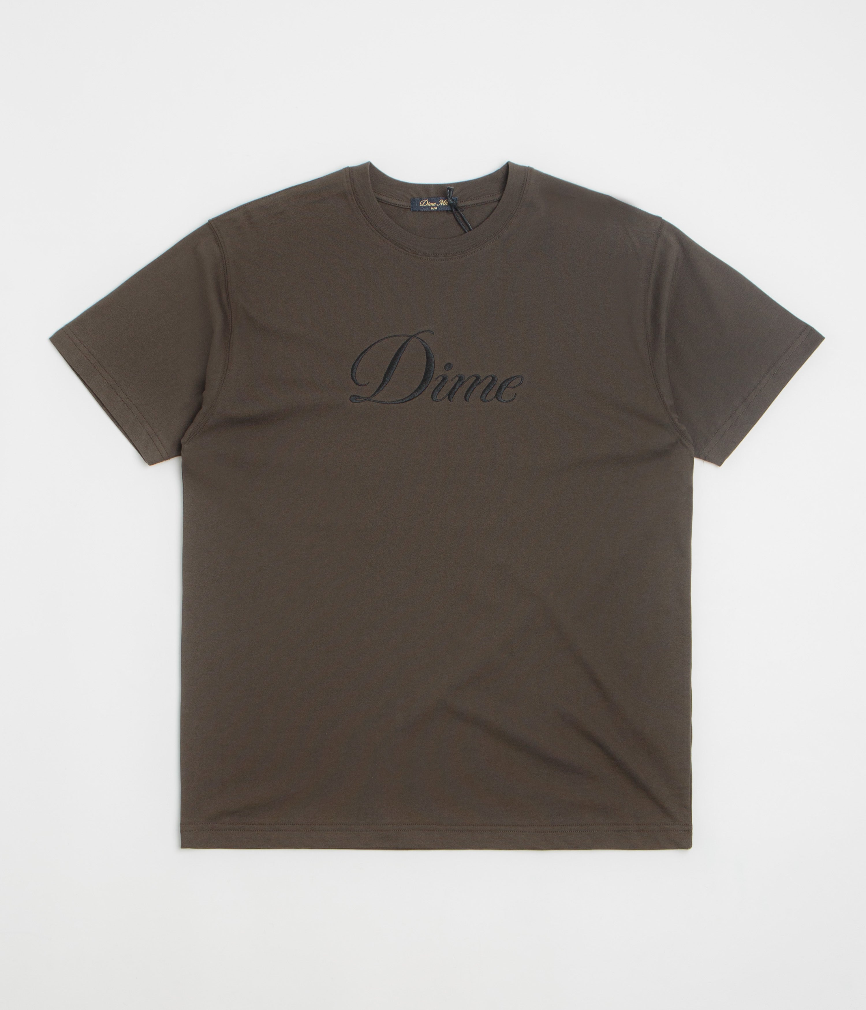 Dime Cursive T-Shirt in Vintage Black