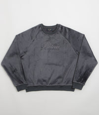 Dime Cursive Velvet Crewneck Sweatshirt - Smoke | Flatspot