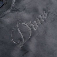 Dime Cursive Velvet Crewneck Sweatshirt in Smoke thumbnail