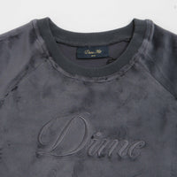 Dime Cursive Velvet Crewneck Sweatshirt - Smoke thumbnail