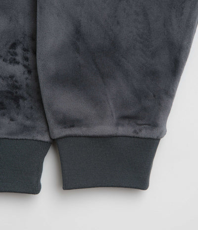 Dime Cursive Velvet Crewneck Sweatshirt in Smoke