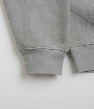 Dime Cursive Zip Hoodie in Stone Silver