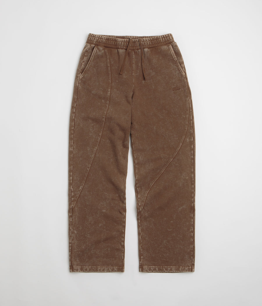 Dime Cyclone French Terry Pants in Brown Snow Washed