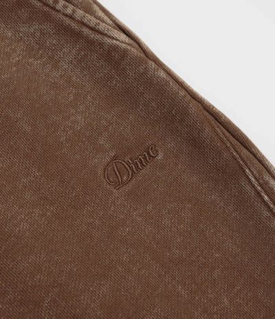 Dime Cyclone French Terry Pants in Brown Snow Washed