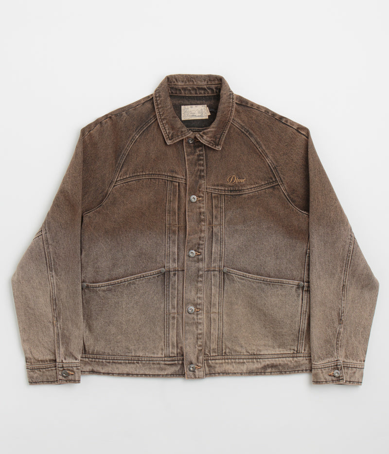 Dime Denim Jacket in Dipped Sandblasted Brown