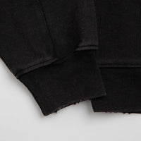 Dime Distressed Terry Full Zip Hoodie - Acid Black thumbnail