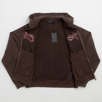 Dime Distressed Terry Full Zip Hoodie - Acid Brown thumbnail