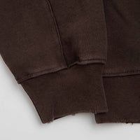 Dime Distressed Terry Full Zip Hoodie - Acid Brown thumbnail